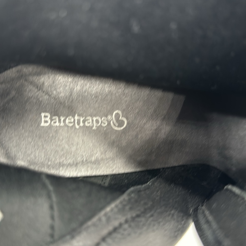 Baretraps Launa Black Leather Ankle Booties Size 10 BAB5772 - Picture 6 of 7